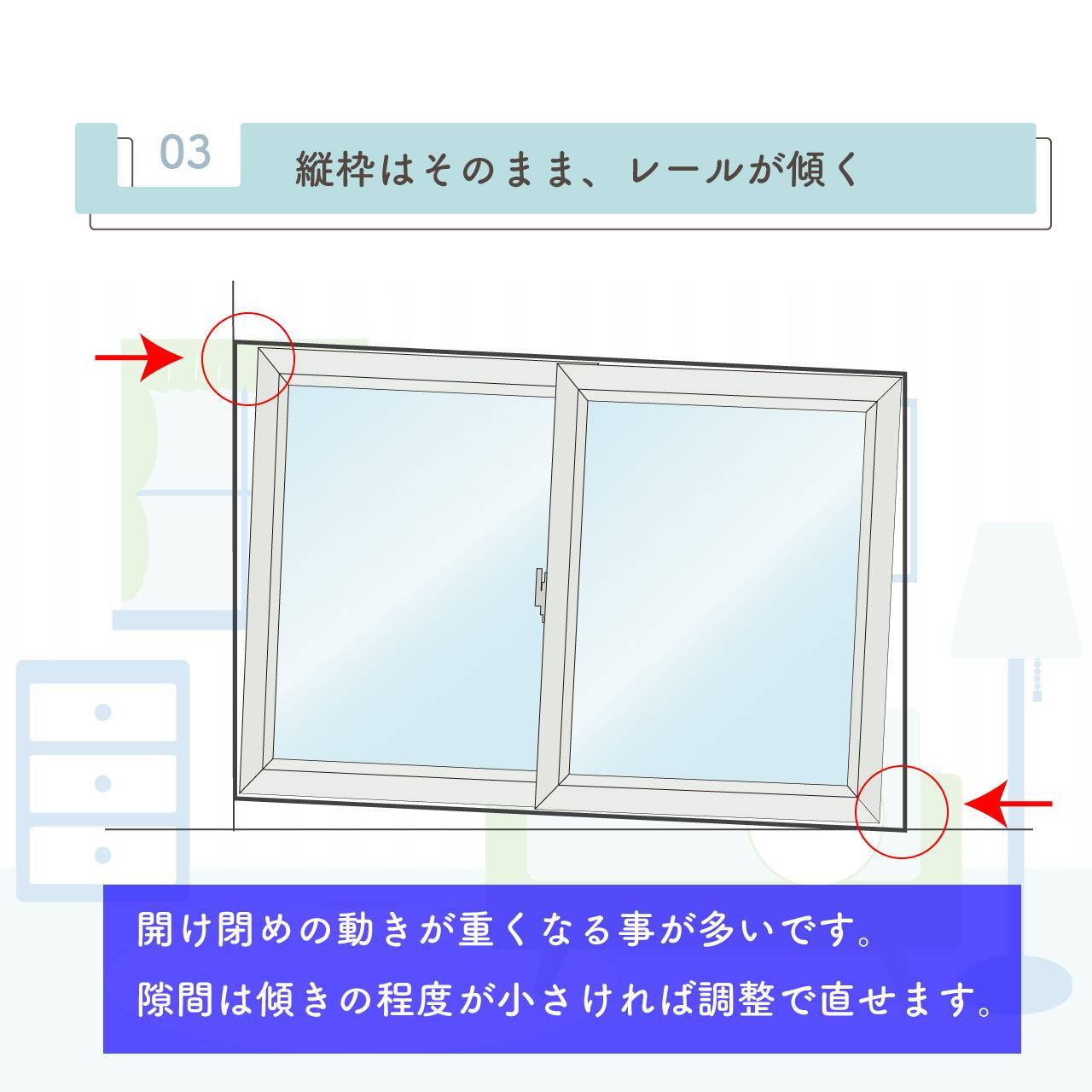 窓枠のゆがみ傾きについて タンノサッシのブログ 写真4