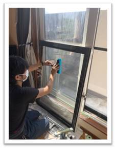 窓ガラスに飛散防止フィルムを貼りました 小林エコ建材のブログ 写真2