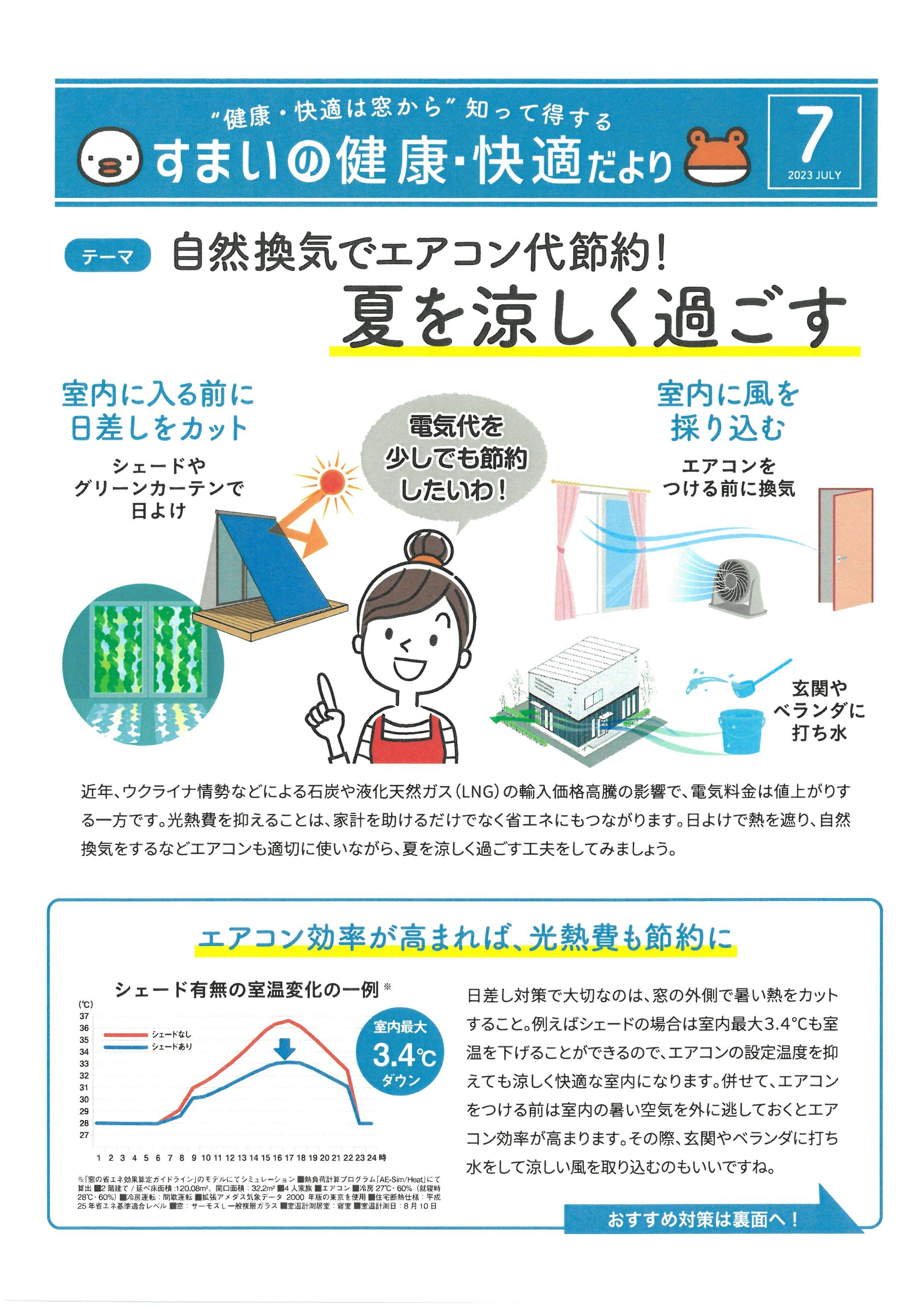 ☆すまいの健康・快適だより７月号☆ ツカサトーヨー住器のイベントキャンペーン 写真1