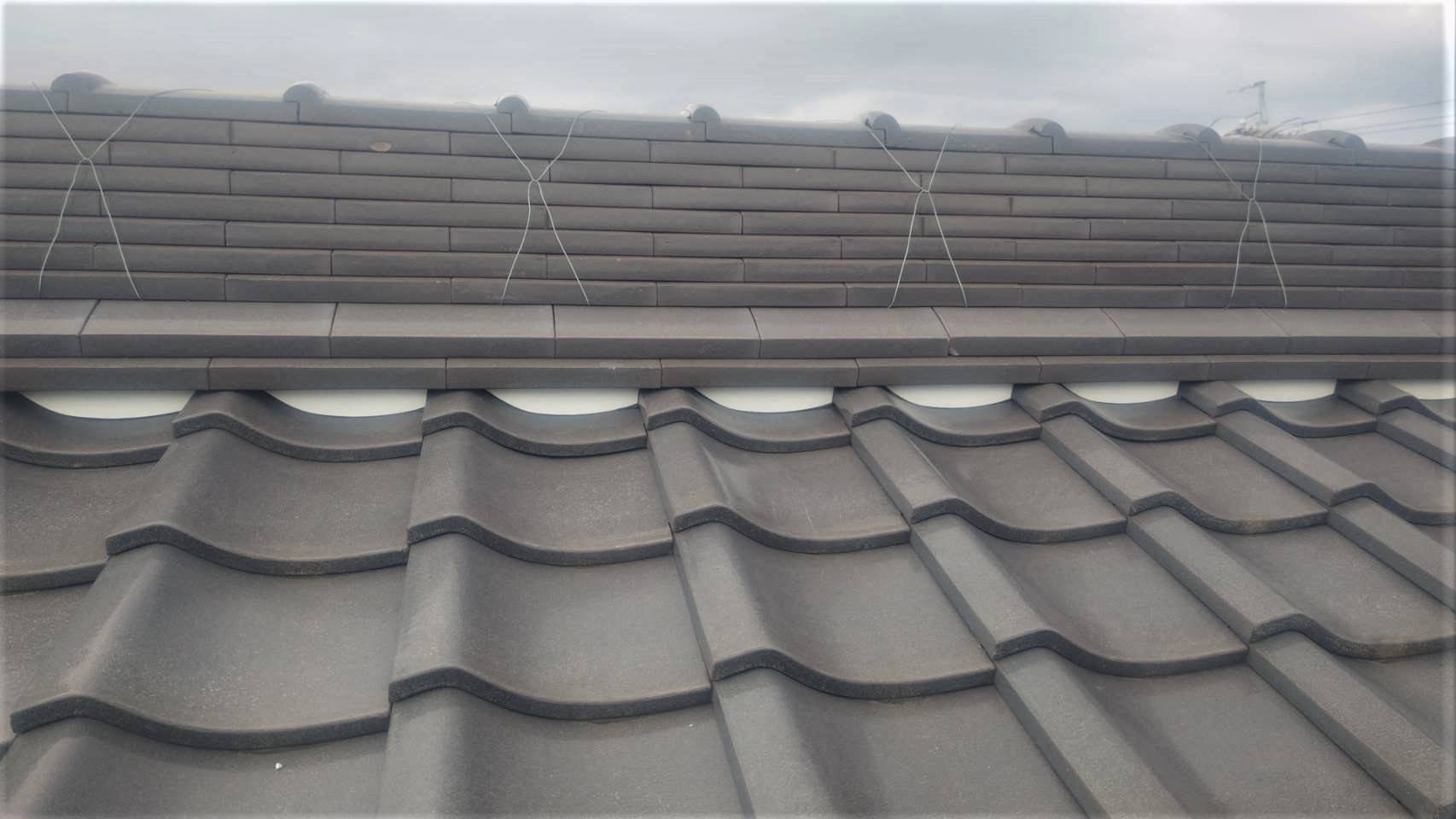 屋根の漆喰補修工事 ウチヤマのブログ 写真1