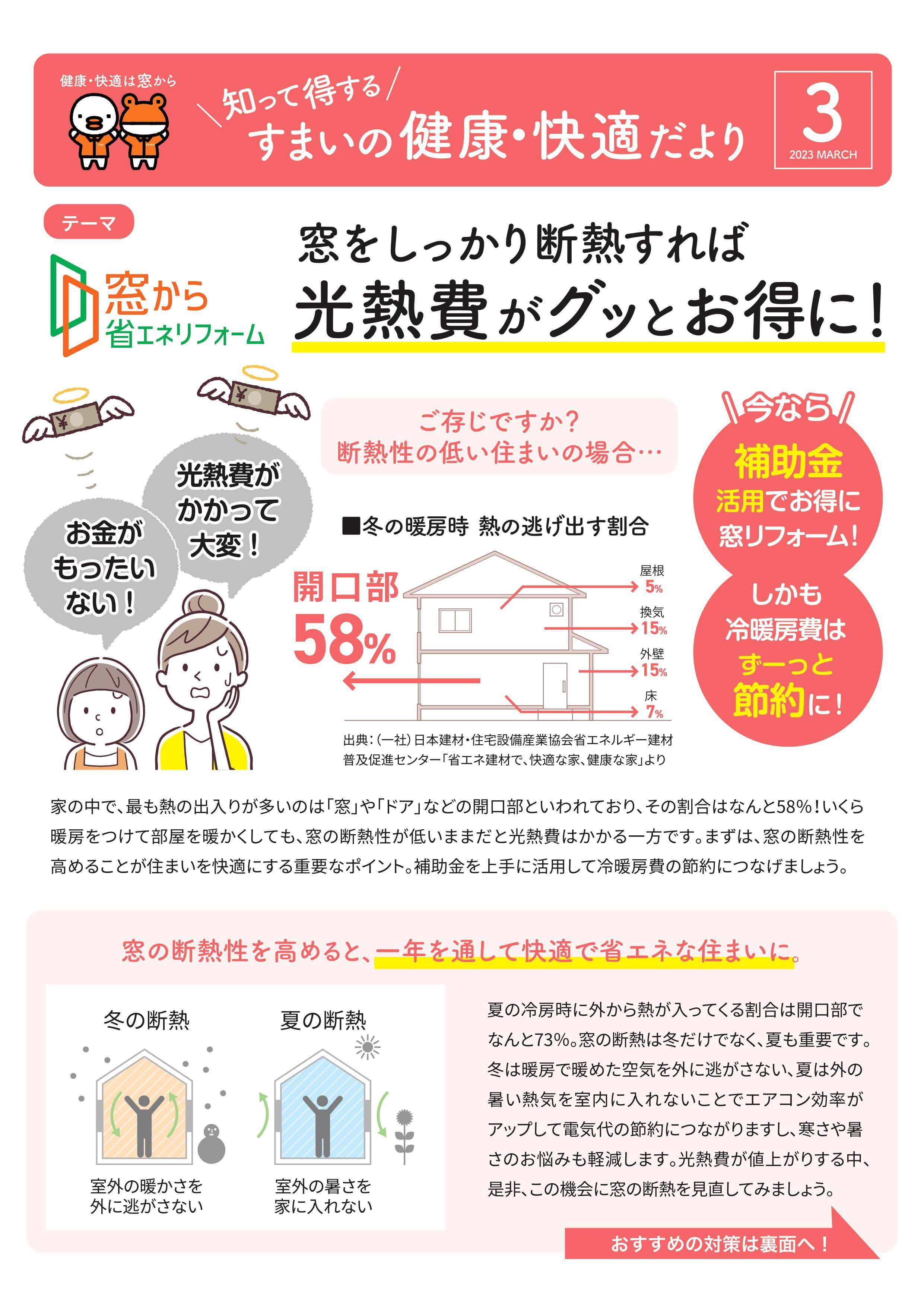 住まいの健康・快適だより３月号 杉山トーヨー住器のイベントキャンペーン 写真1