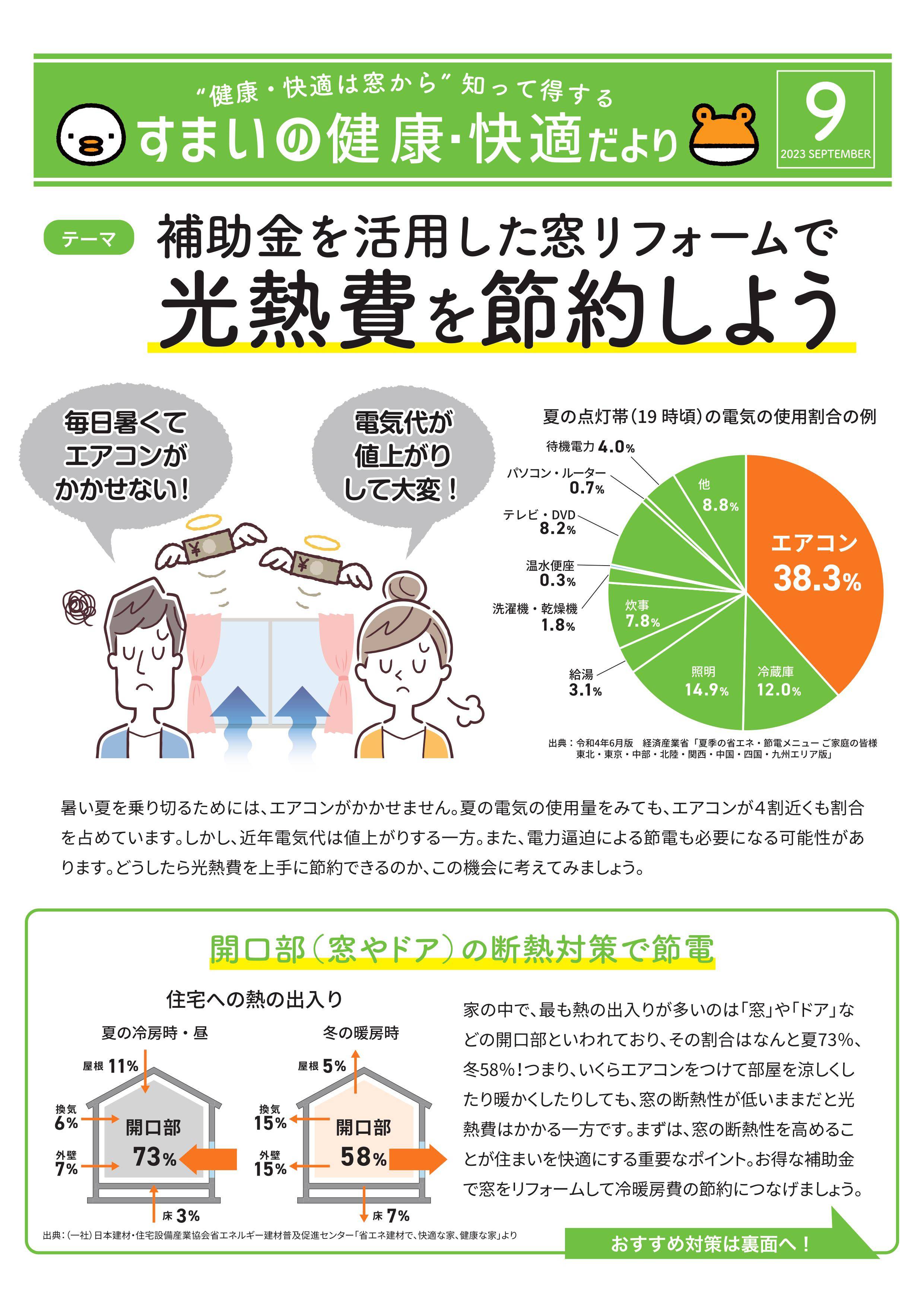 住まいの健康・快適だより9月 杉山トーヨー住器のイベントキャンペーン 写真1