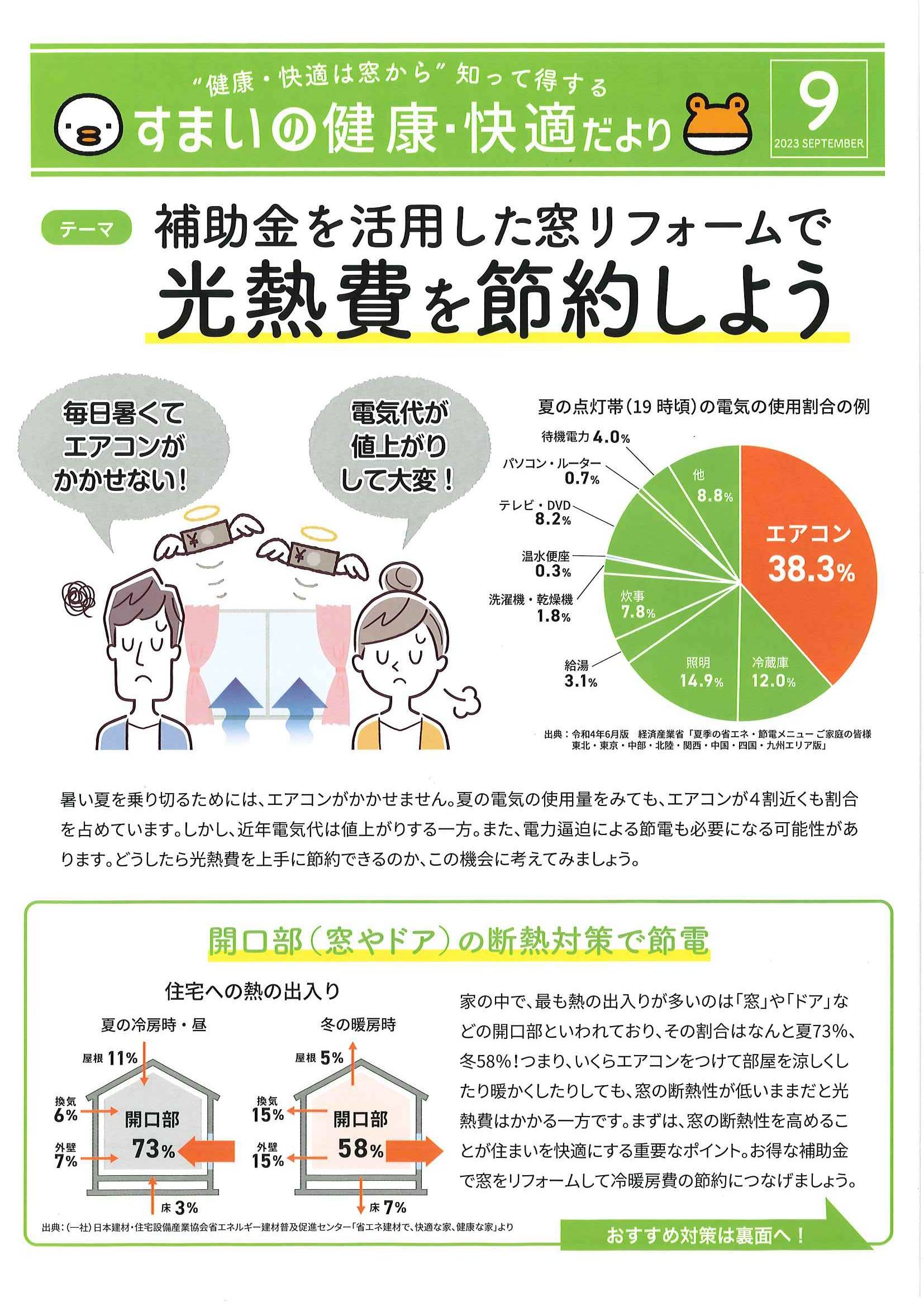 すまいの健康・快適だより９月号 ミネオトーヨー住器のイベントキャンペーン 写真1