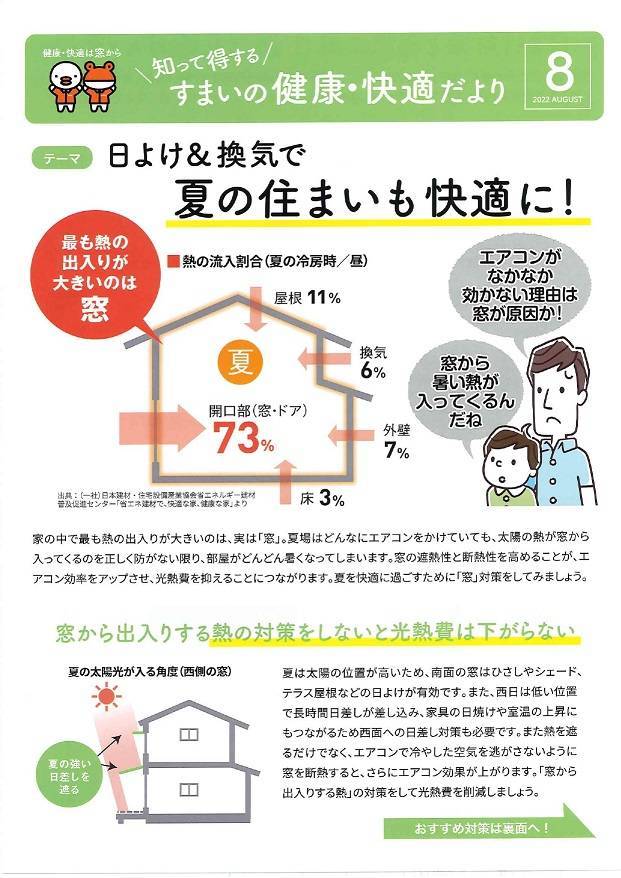 住まいの健康快適だより≪2022年8月号≫ 大和アルミトーヨー住器のイベントキャンペーン 写真1