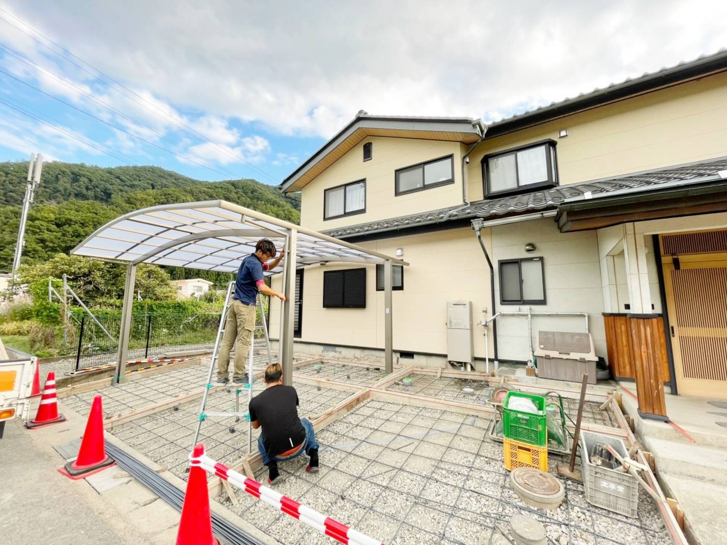 カーポート施工🚗２ 更埴トーヨー住器のブログ 写真7