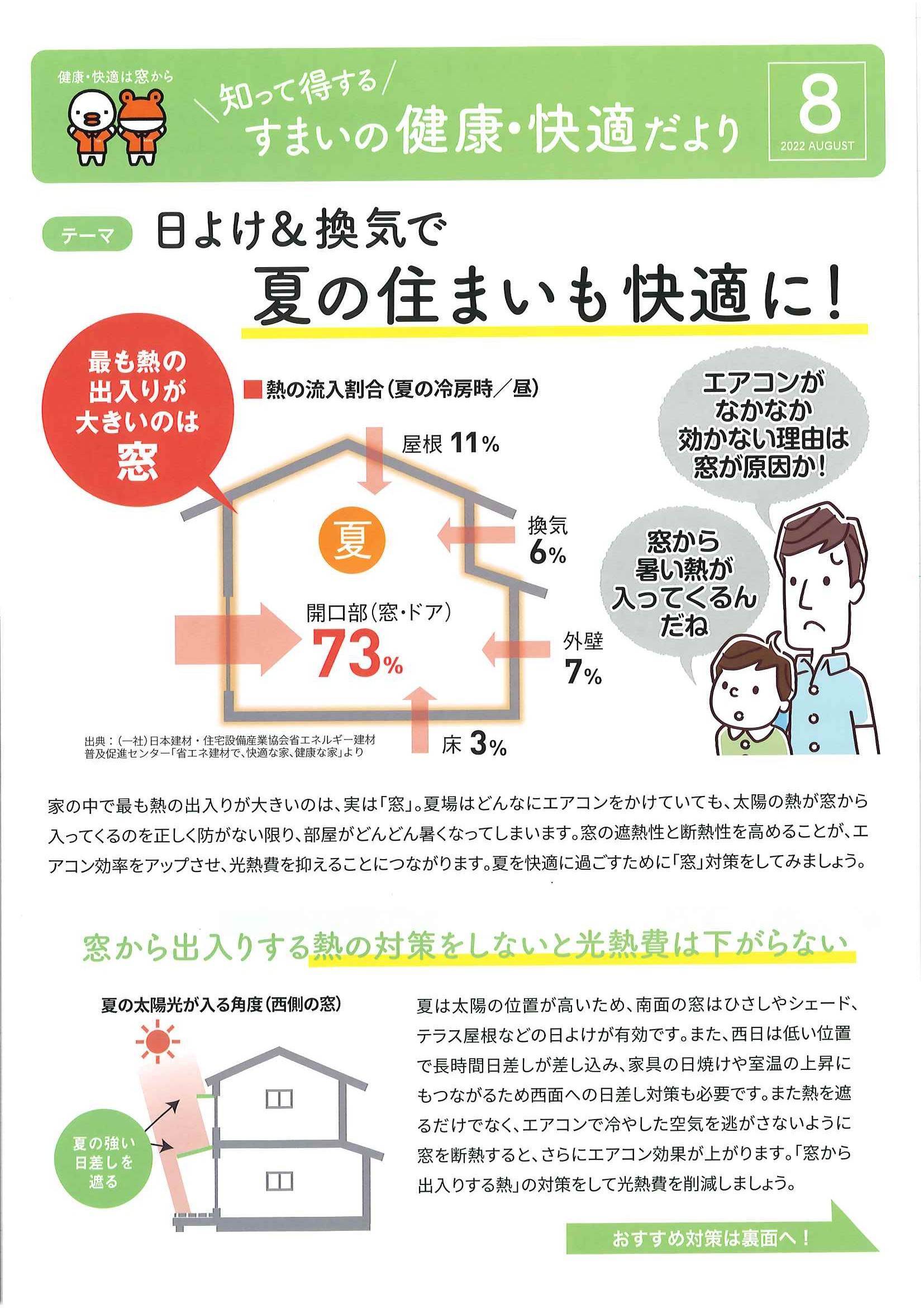 すまいの健康・快適だより　８月号 ミネオトーヨー住器のイベントキャンペーン 写真1