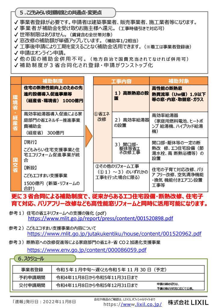 開口部リフォームへの大型補助金が閣議決定！ タナチョー長崎のイベントキャンペーン 写真2