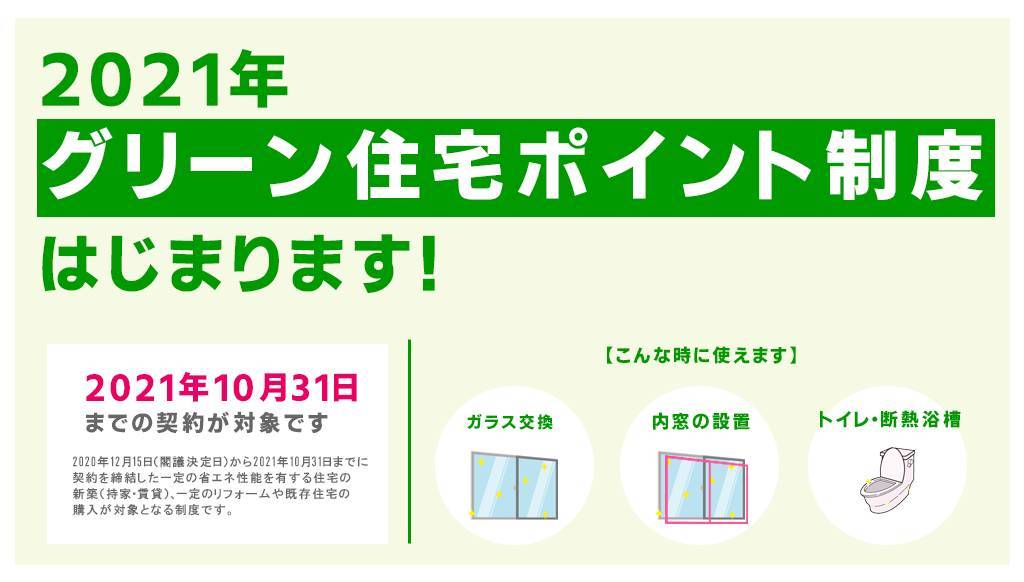 2021年はグリーン住宅ポイント制度で賢くリフォーム！ メット 住まいのアップデートのブログ 写真1