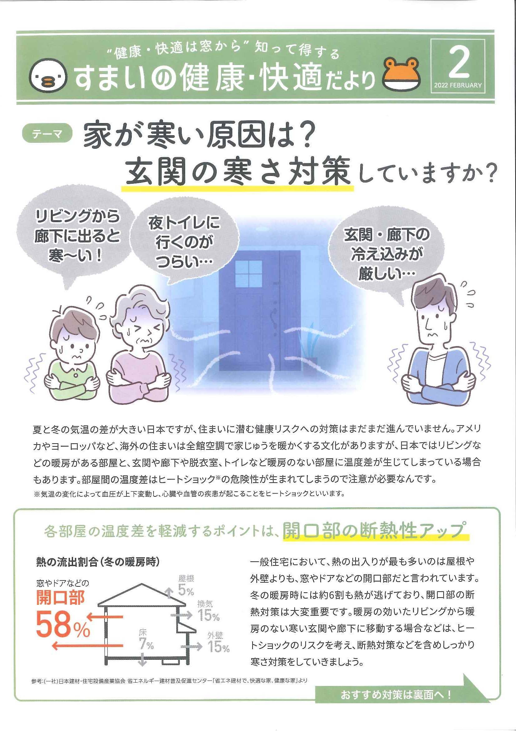 マド本舗　🐥すまいの健康・快適だより🐸②月号 ヒロトーヨー住器のイベントキャンペーン 写真1