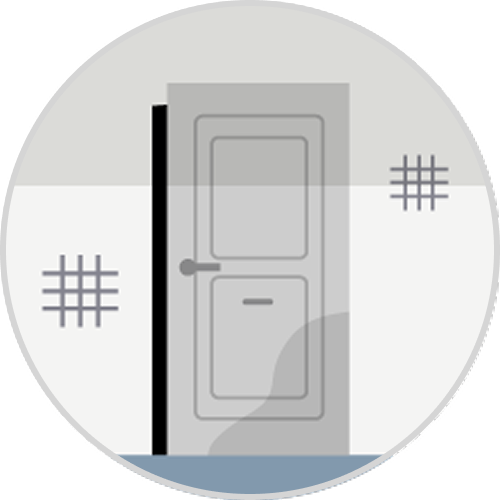 玄関が古く建物の印象が悪い