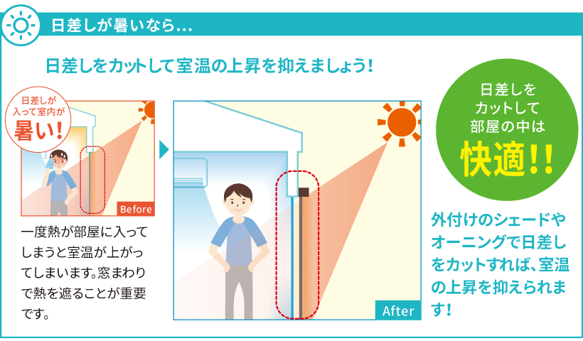 日差しが暑いなら