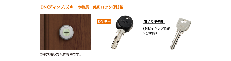 DN（ディンプル）キーの特徴