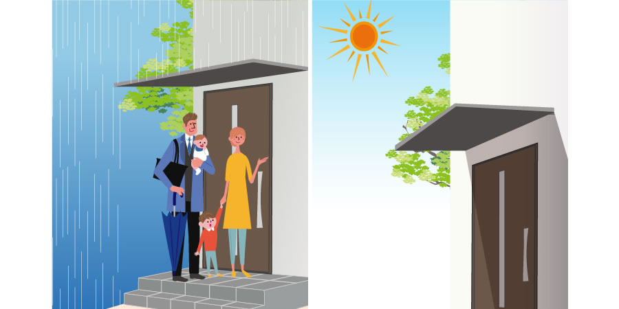 玄関屋根（庇）のイメージ