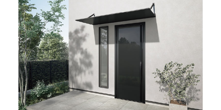 玄関屋根（庇）の設置で快適性が向上