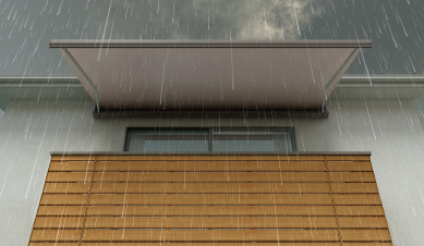 突然の雨からも室内をしっかりガード