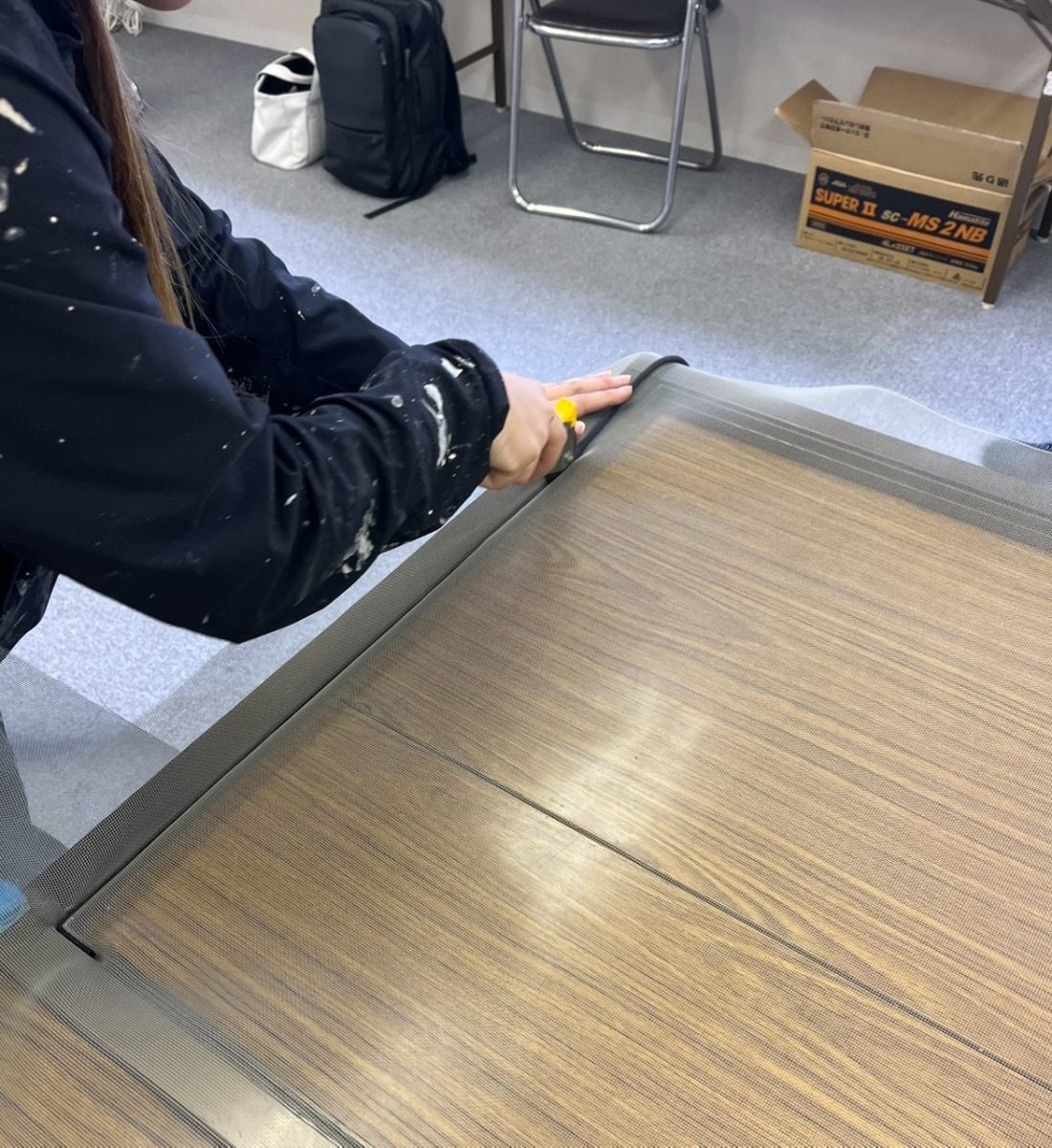 サン建材トーヨー住器の✨網戸張替講習会✨の施工前の写真1