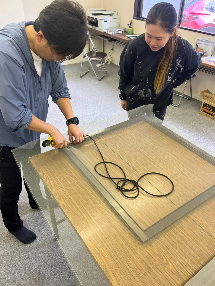 サン建材トーヨー住器の✨網戸張替講習会✨の施工前の写真2