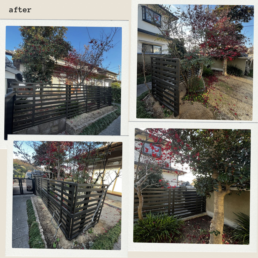 サン建材トーヨー住器の「竹垣が古くなって…」お庭の風情を守りつつ耐久性も手に入れる！LIXILフェンスABへの交換工事ですの施工後の写真2
