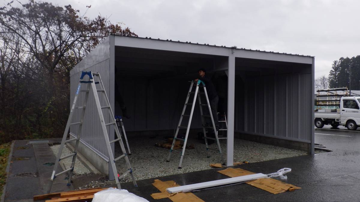 竹原屋本店のガレージ設置工事の施工後の写真2