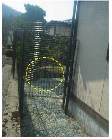 竹原屋本店のフェンスを門扉に交換の施工前の写真2