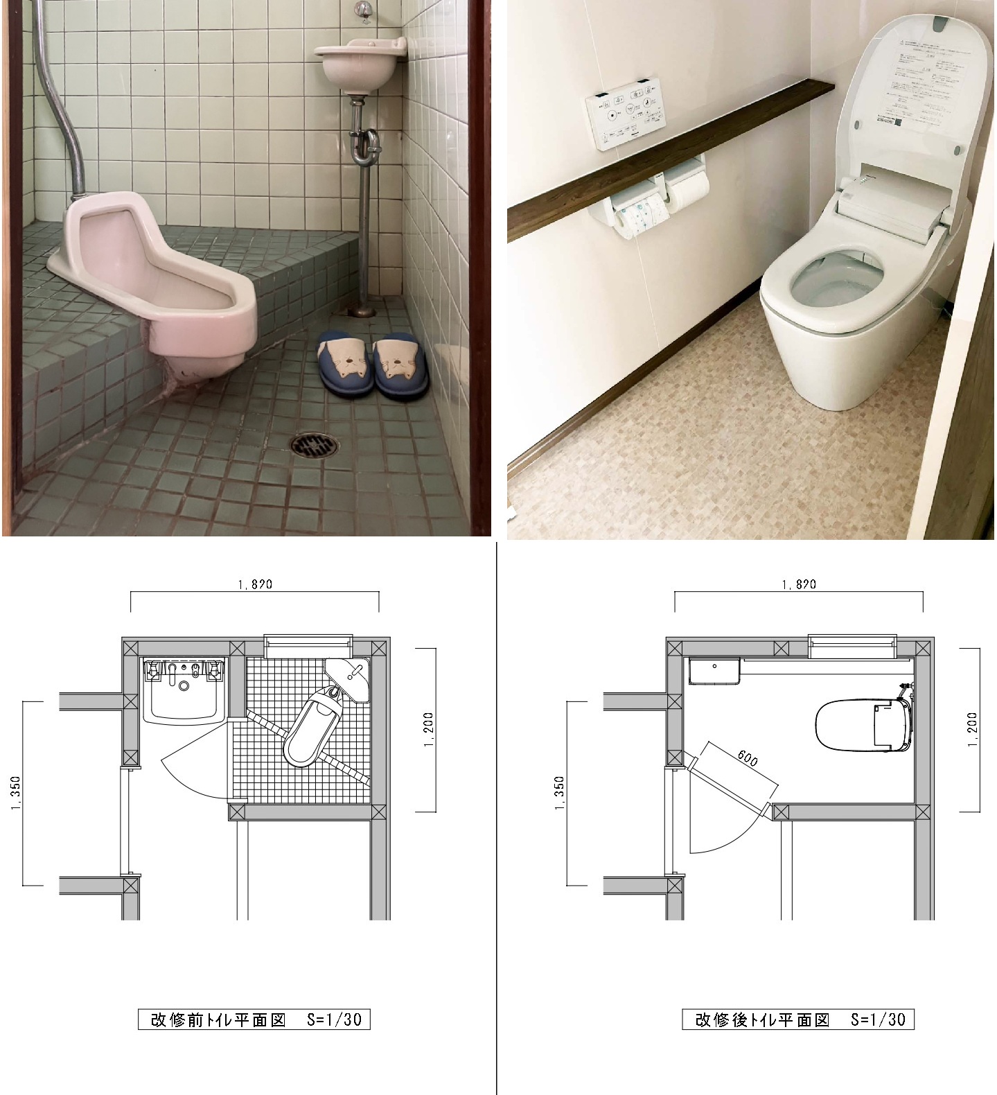 ヤマガタヤ リフォームガーデン部の足腰に負担がかかる、掃除しづらい、寒い、使いたくないトイレを快適なトイレにリフォーム。の施工事例詳細写真1