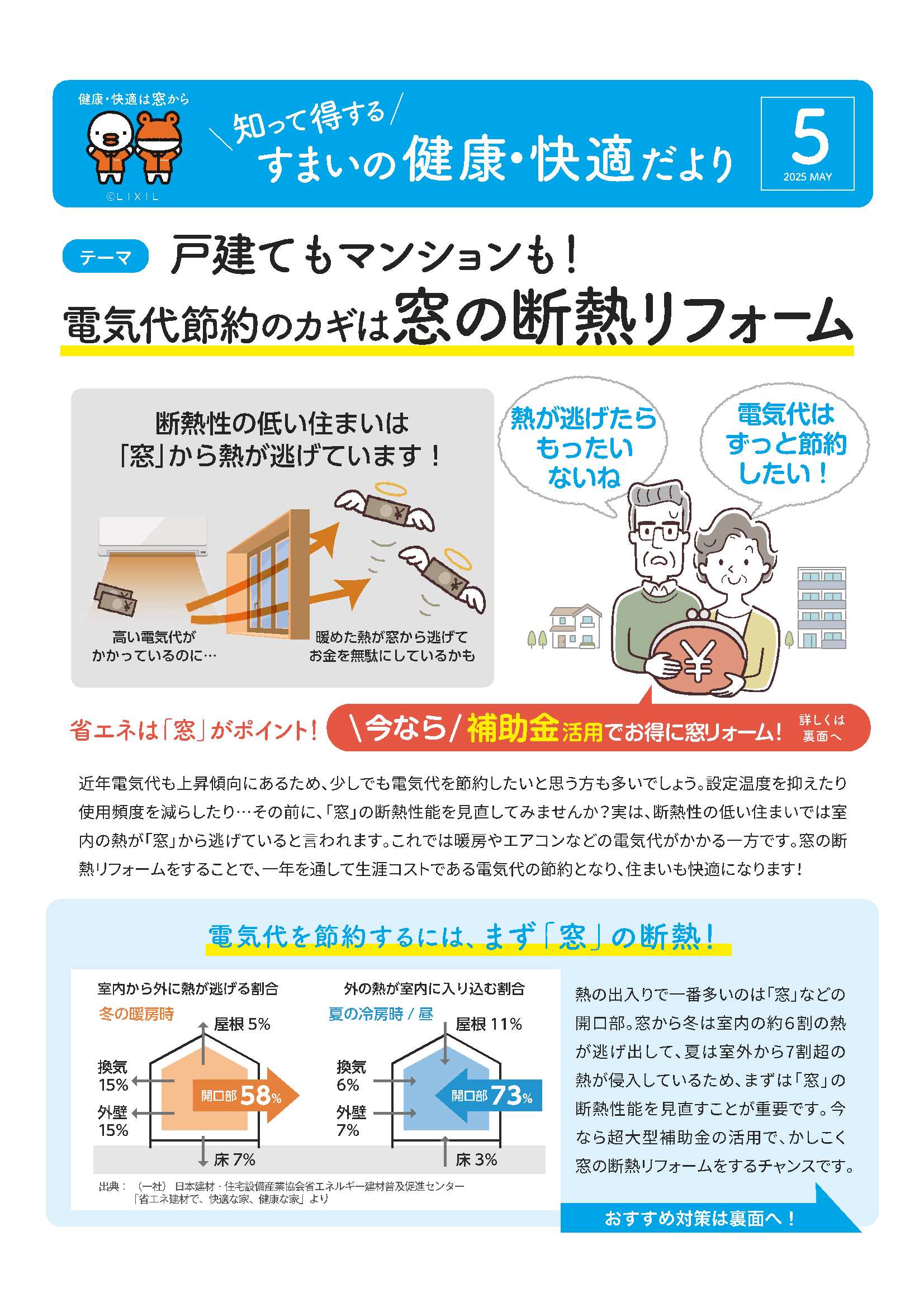 【動画あり】【すまいの健康快適だより-5月-】戸建てもマンションも!電気代節約のカギは窓の断熱リフォーム アルロのブログ 写真5