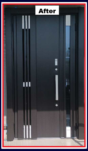 ナガセキトーヨー住器の山梨市【玄関ドアリフォーム】玄関は家の顔！の施工後の写真1