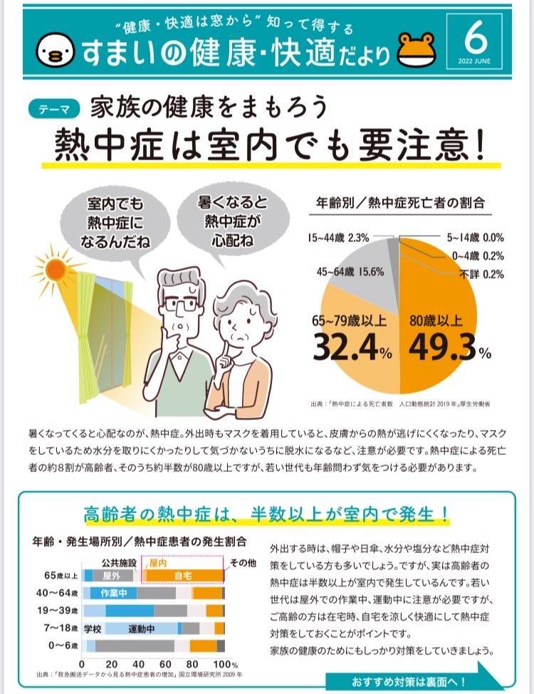 すまいの健康・快適だより6月号 原口建材店 熊本のブログ 写真1