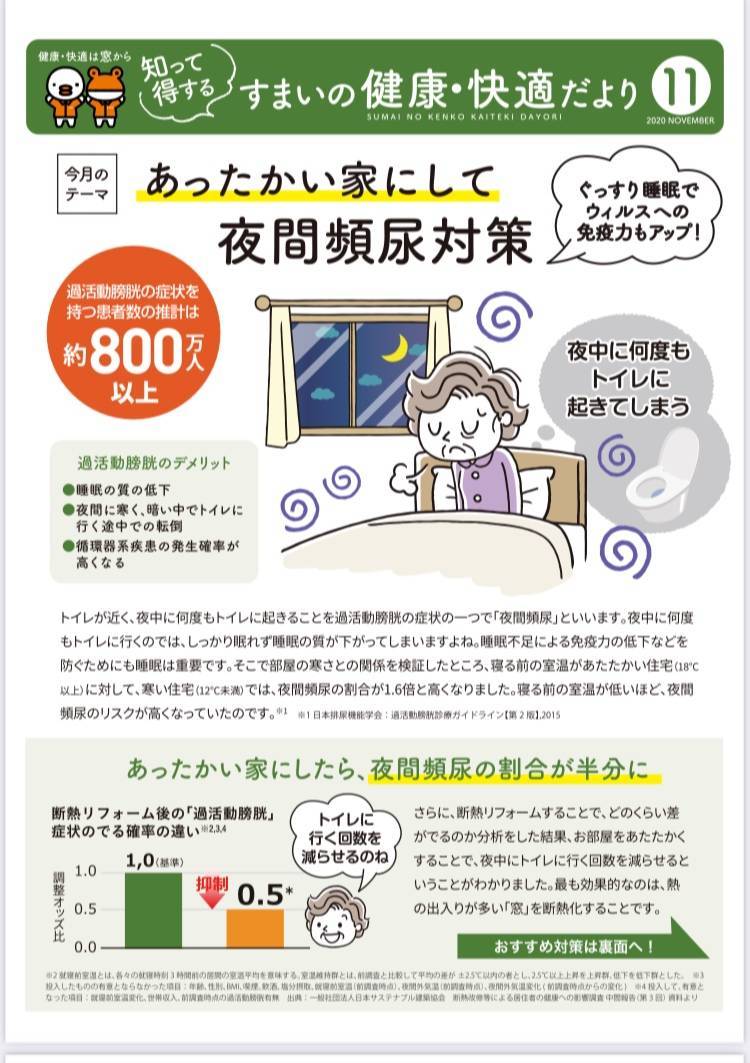 すまいの健康・快適だより11月号 原口建材店 熊本のブログ 写真1