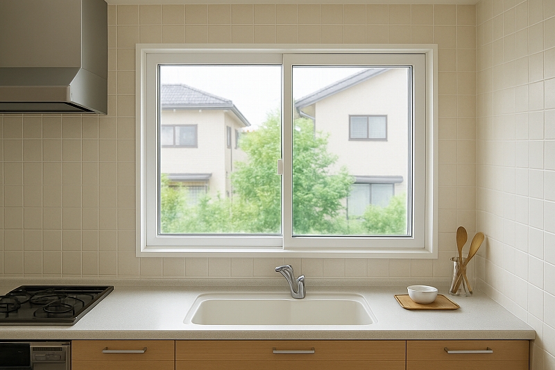 八鹿アルミ 福知山店の🍳タイル壁のキッチンもぽかぽかに!【内窓取付】で快適リフォーム✨の施工事例詳細写真1