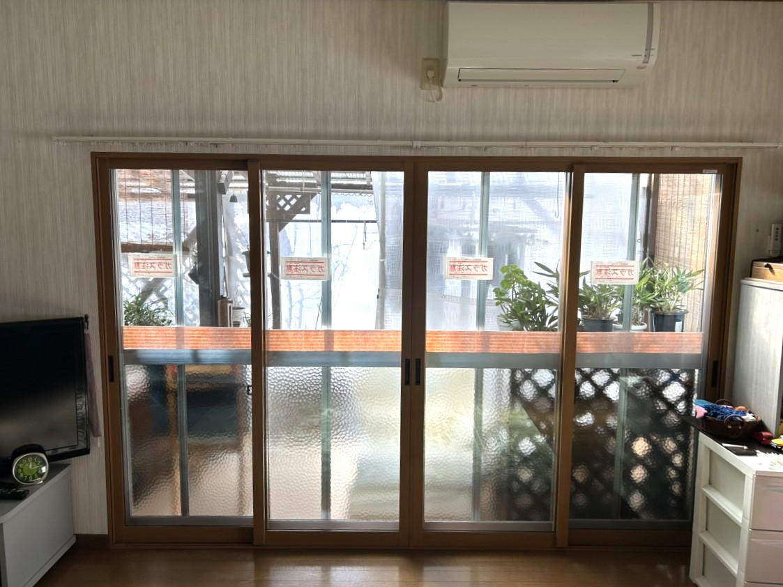 八鹿アルミ 福知山店の大きな窓は特に断熱が重要です。【朝来市　内窓取付】の施工後の写真1