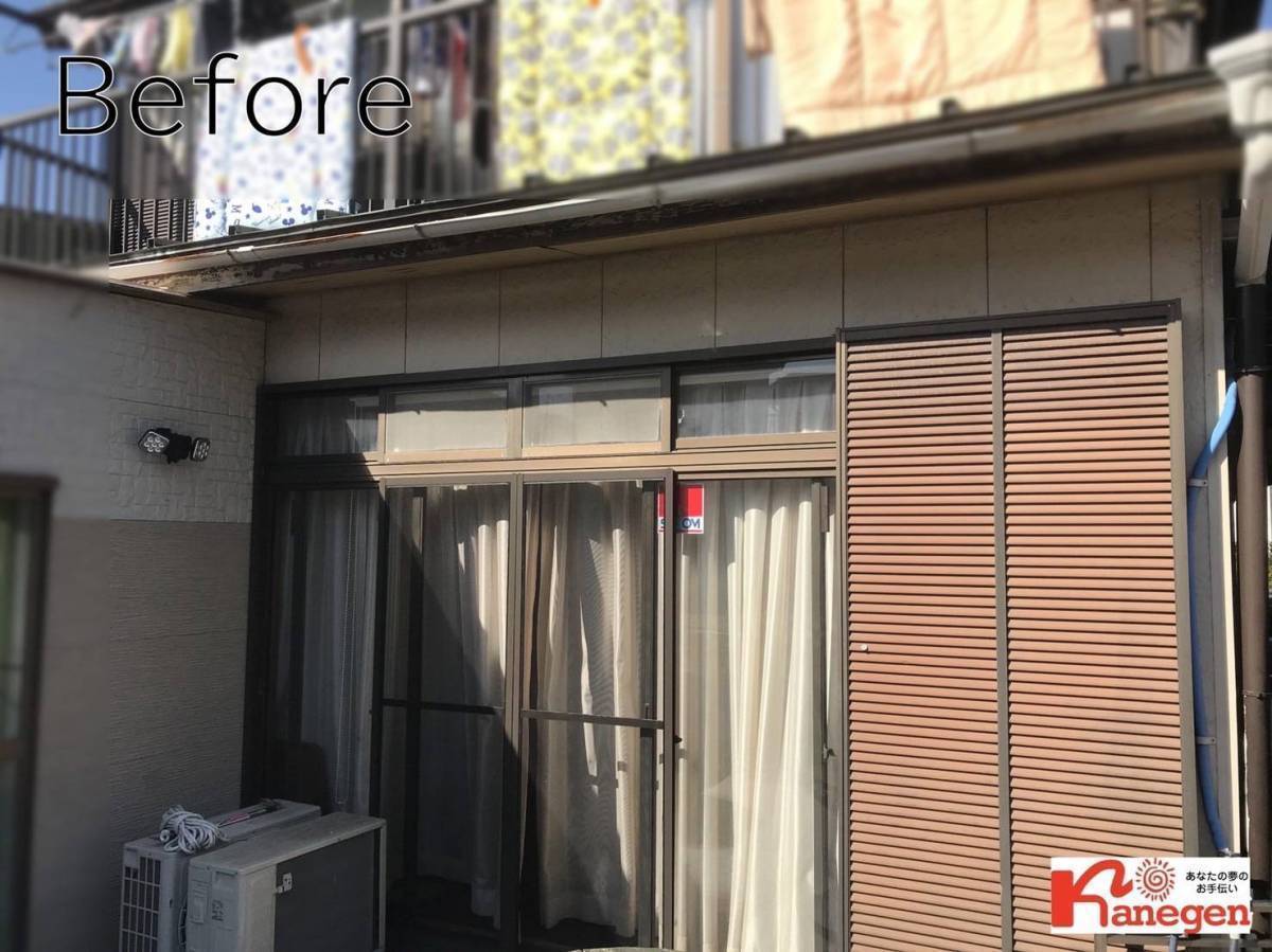 金源 田原店の屋根テラスの取付！！の施工前の写真1