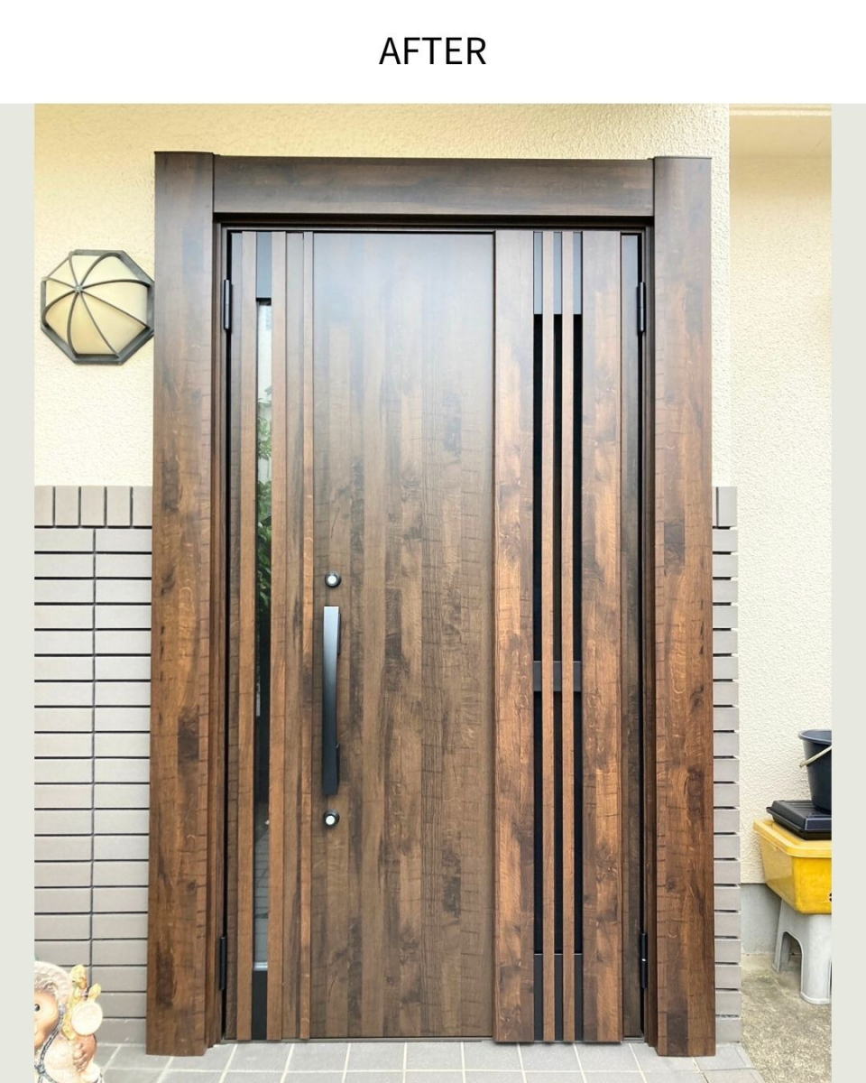 サンウインドの開きにくくなった玄関をリフォームで快適にの施工後の写真1