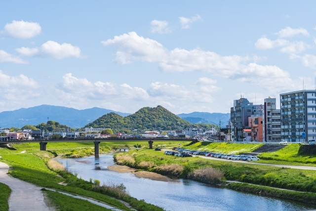 遠賀川沿いを歩いてみた 小林エコ建材のブログ 写真1
