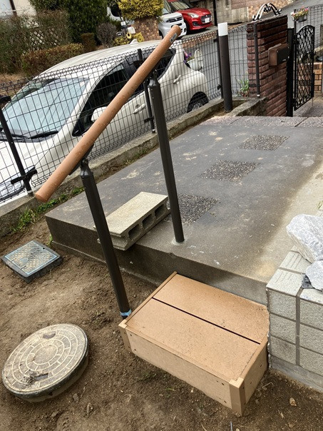 小林エコ建材の庭の段差を安心・快適にの施工後の写真1