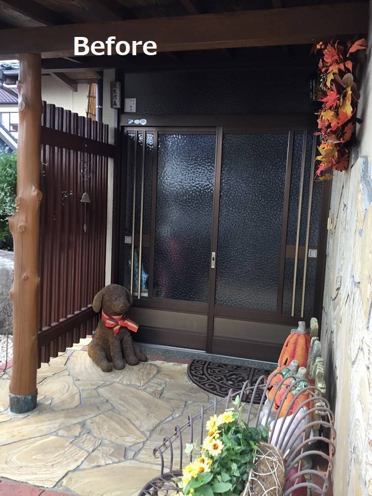 小林エコ建材のこだわりのお住いに　こだわりの玄関をの施工前の写真1