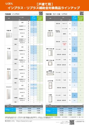 補助金対象商品ラインナップ 更埴トーヨー住器のブログ 写真1