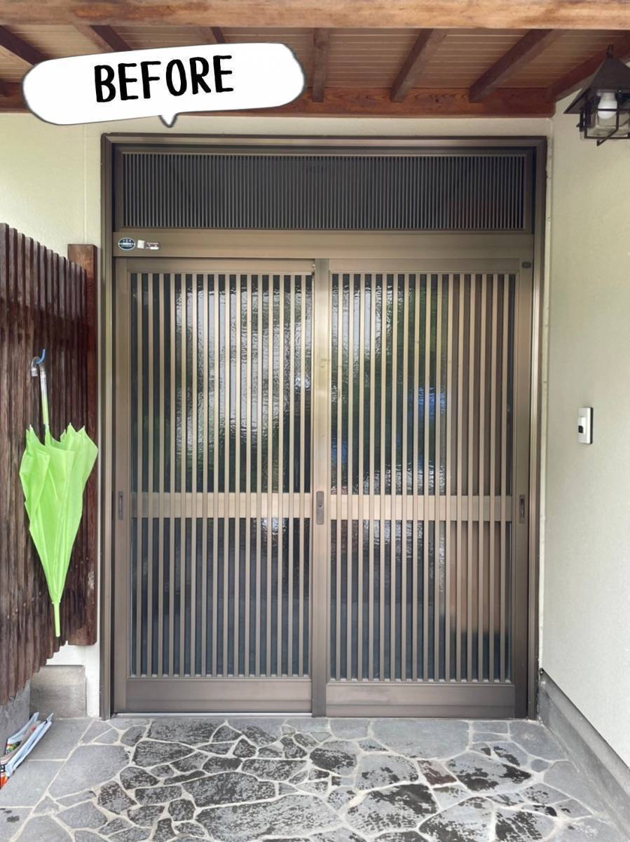更埴トーヨー住器の内装リフォームに伴い玄関もリフォームのご希望(長野市)の施工前の写真1