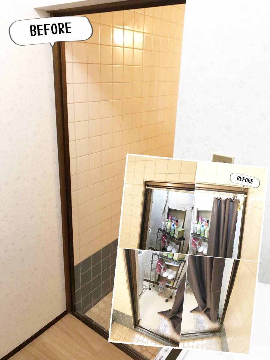 更埴トーヨー住器の浴室折戸が経年劣化し古くなったため交換のご希望(長野市)の施工前の写真1