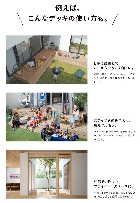 更埴トーヨー住器の掃き出し窓と勝手口が外から繋がるようにウッドデッキを取付たいとご相談(上田市)の施工前の写真3