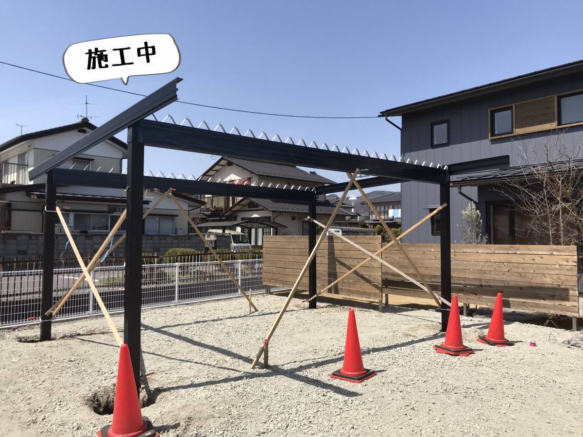 更埴トーヨー住器の新築に2台用のカーポートで積雪タイプが希望(長野市篠ノ井)の施工前の写真2