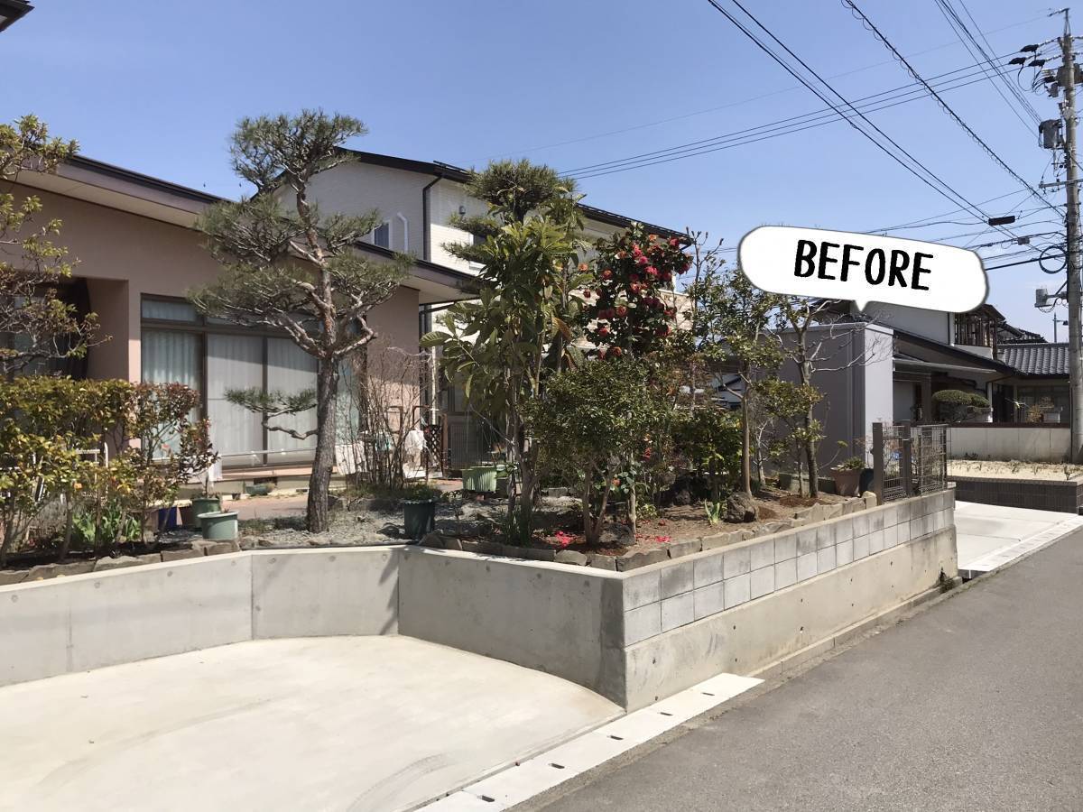 更埴トーヨー住器の道路側から家が丸見えなので、目線の高さまで目隠ししたいとご相談(長野市篠ノ井)の施工前の写真1