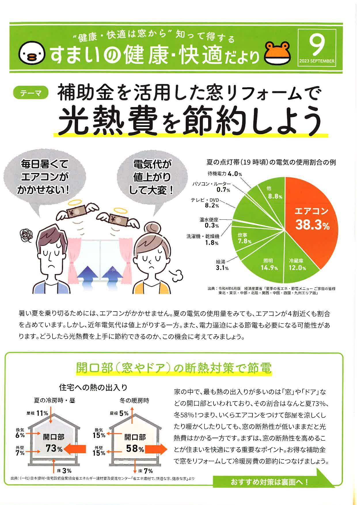 ◆住まいの健康・快適だより　2023　ＳＥＰＴＥＭＢＥＲ◆ イソベトーヨー住器のイベントキャンペーン 写真1