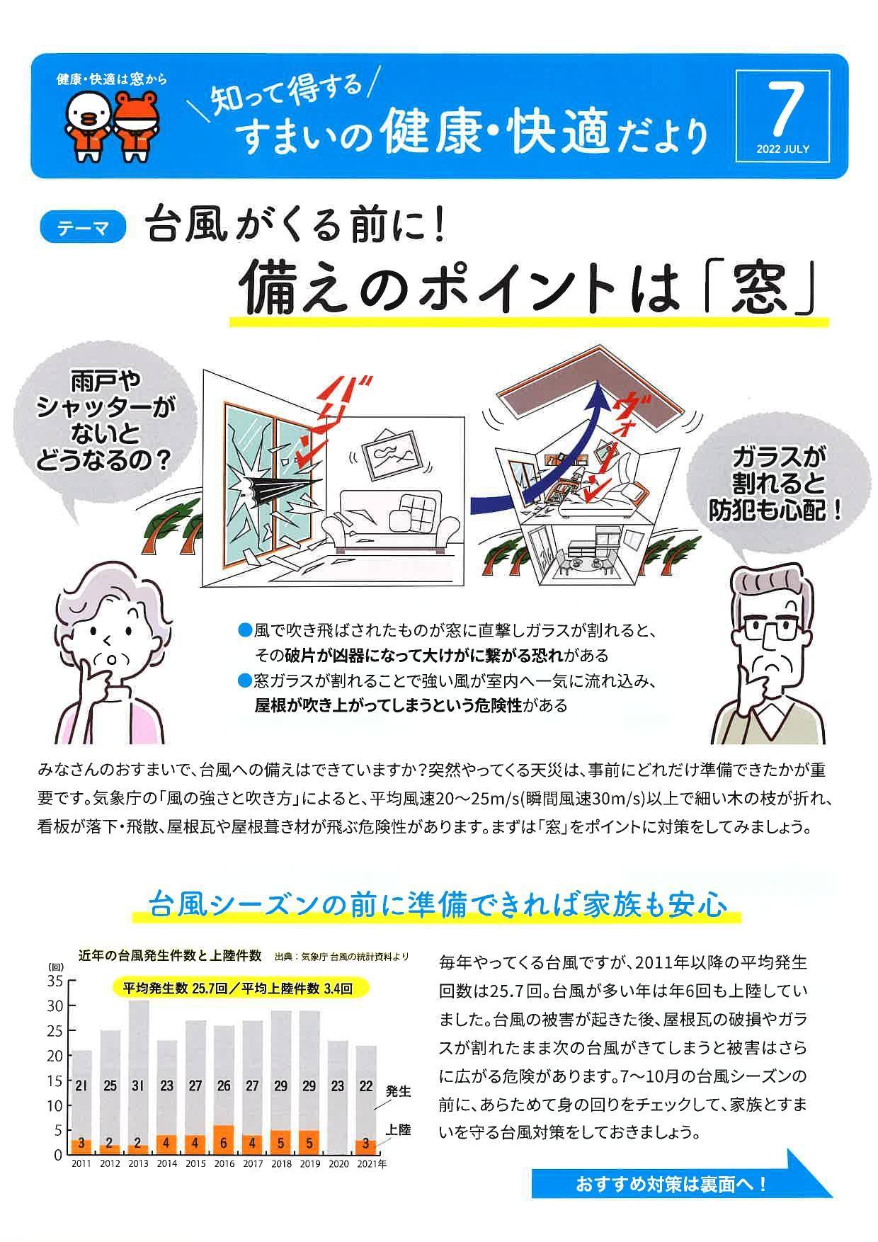 ◆住まいの健康・快適だより　2022　ＪＵＬＹ◆ イソベトーヨー住器のイベントキャンペーン 写真1