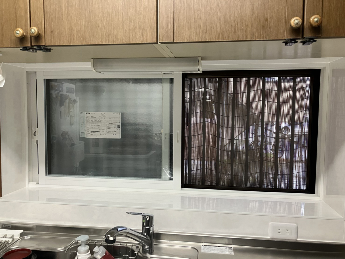 多治見トーヨーサッシ販売のキッチンまわりの寒さ対策の施工後の写真1