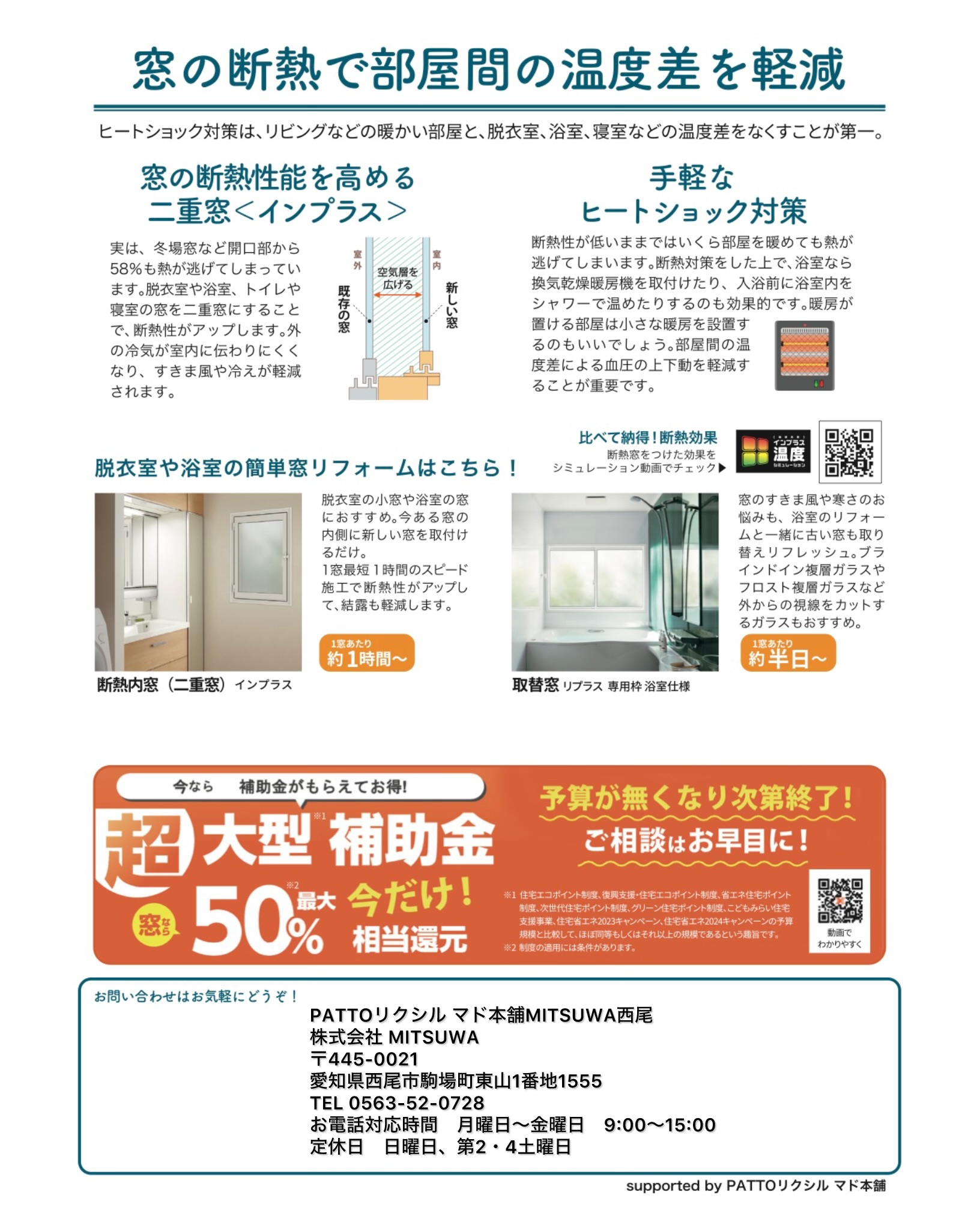 その温度差が命とり! 知って防ごうヒートショック MITSUWA 西尾のイベントキャンペーン 写真2