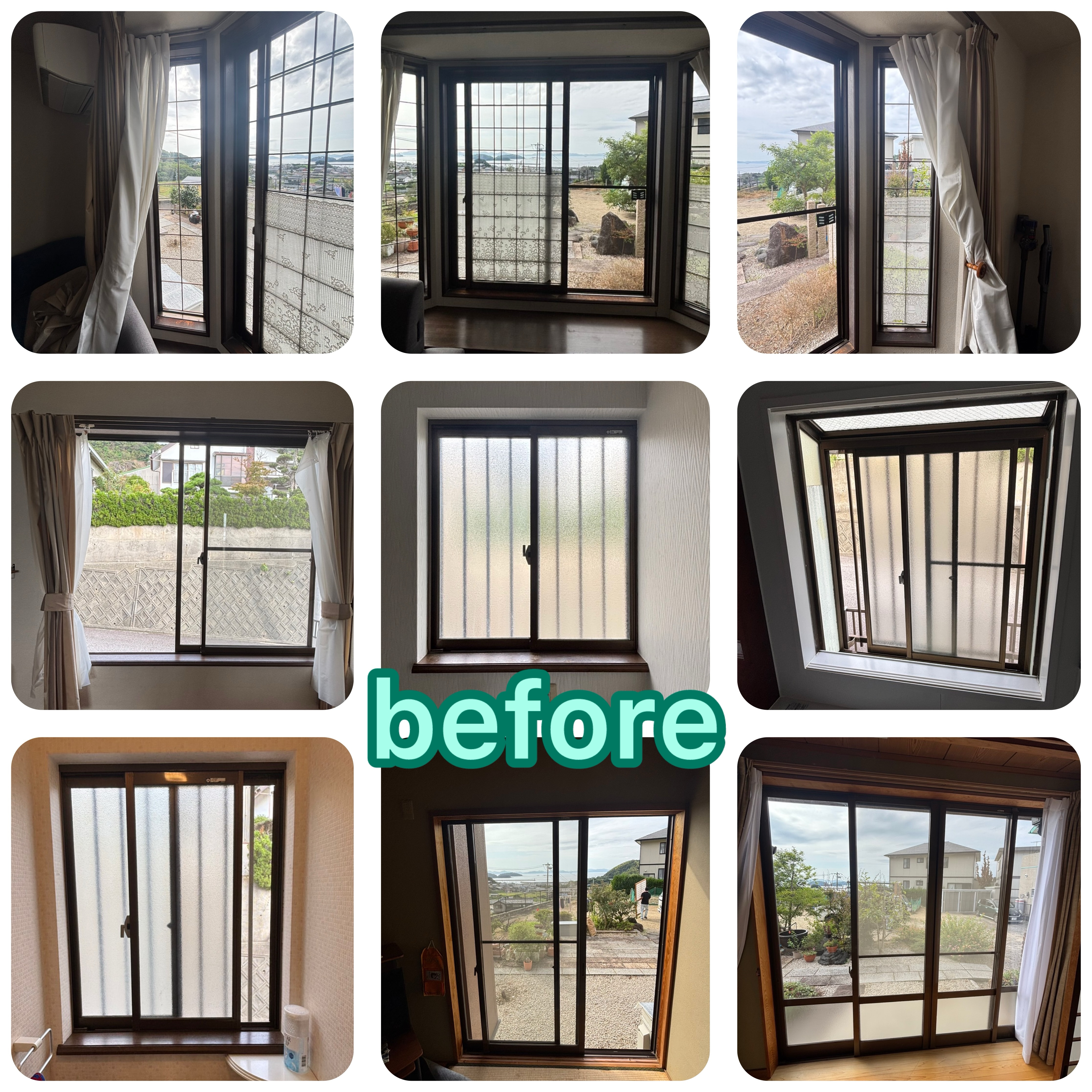 9窓分の内窓を取付けさせていただきました。 MITSUWA 西尾のブログ 写真1