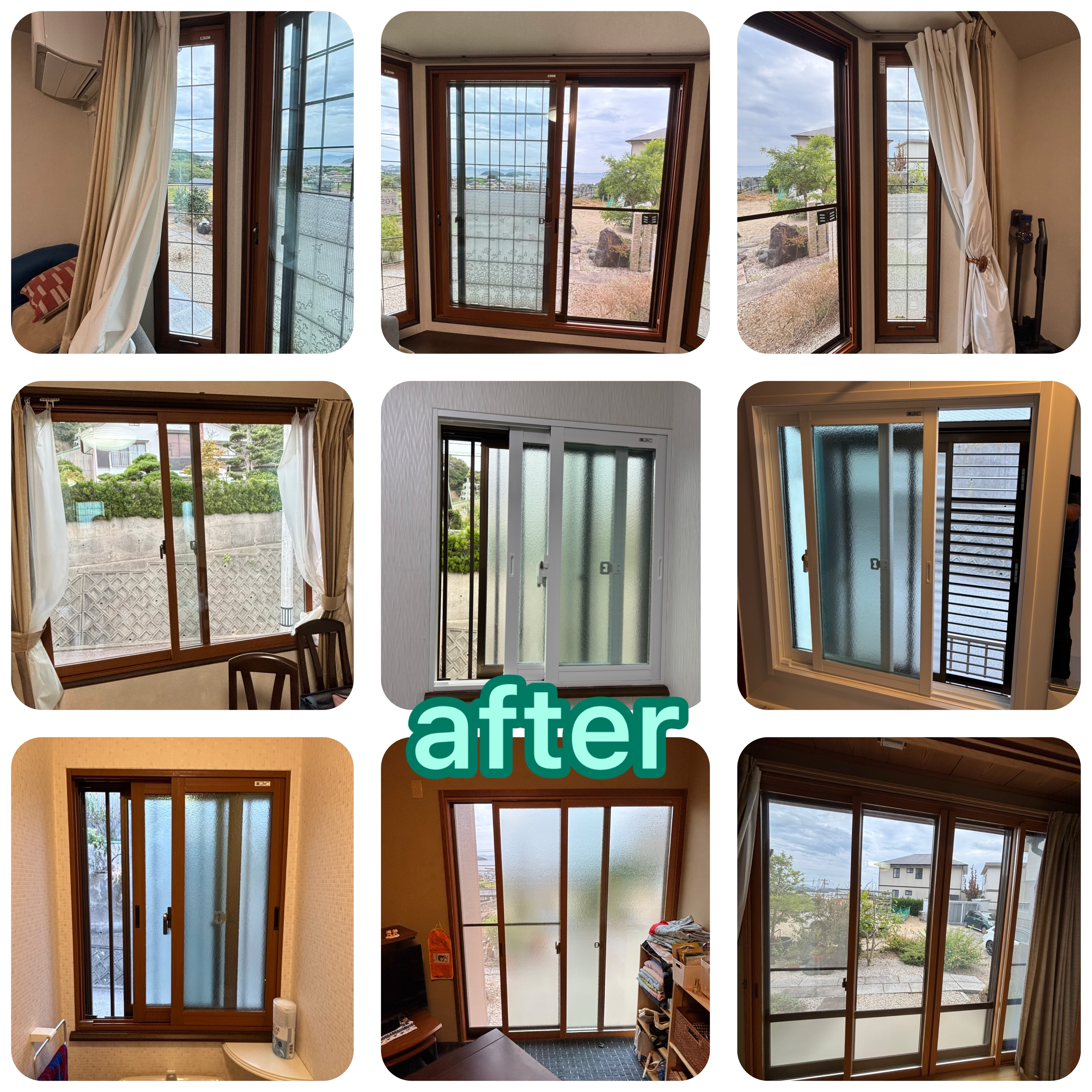 9窓分の内窓を取付けさせていただきました。 MITSUWA 西尾のブログ 写真2