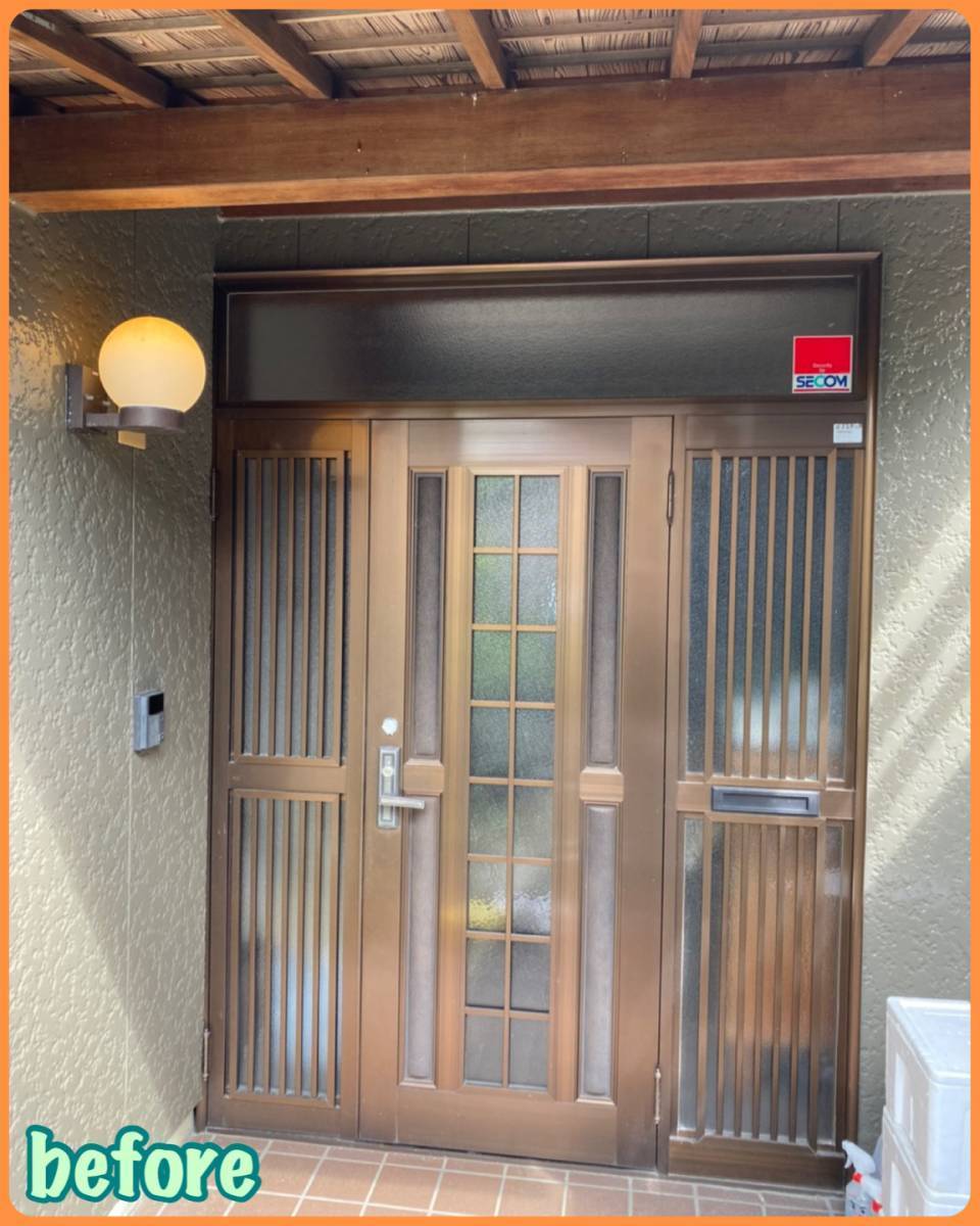 MITSUWA 西尾の玄関ドアから引戸に変えたい。の施工前の写真1