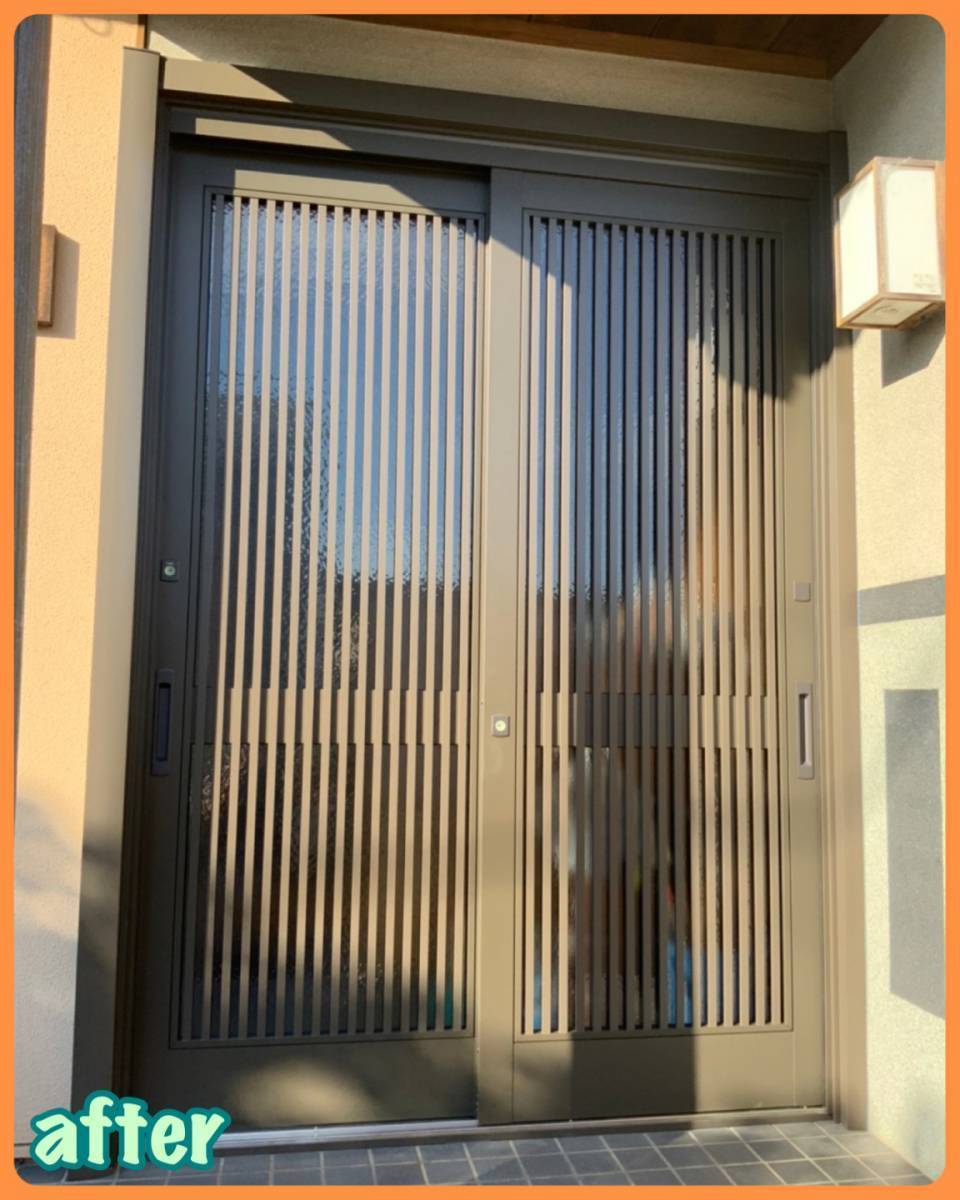 MITSUWA 西尾の玄関の戸の張替えもやっているの？の施工後の写真2